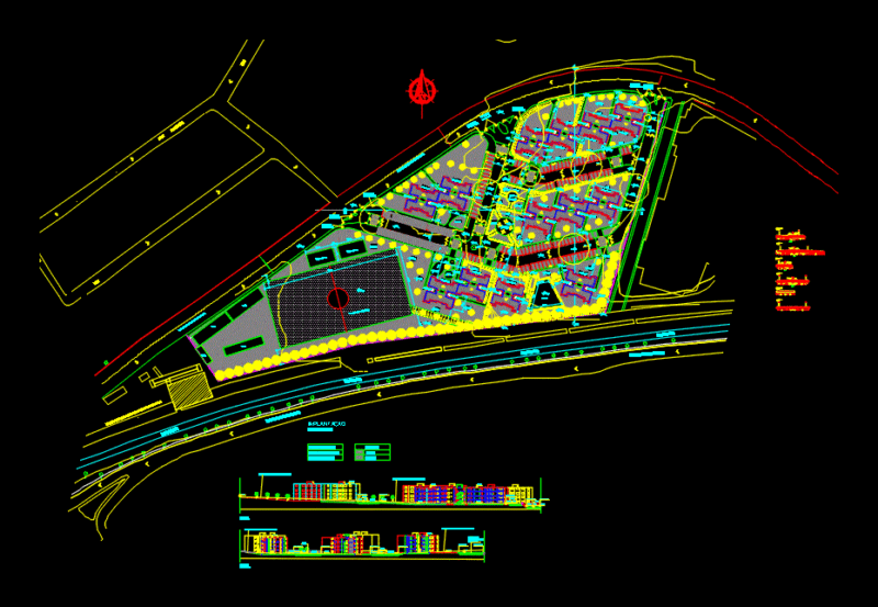 Collective Housing DWG Block for AutoCAD