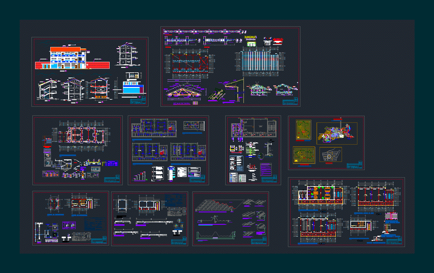 College 3 Floors DWG Plan for AutoCAD • Designs CAD