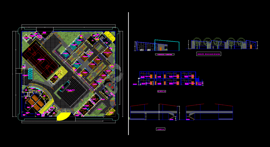 College – Primary Level DWG Block for AutoCAD