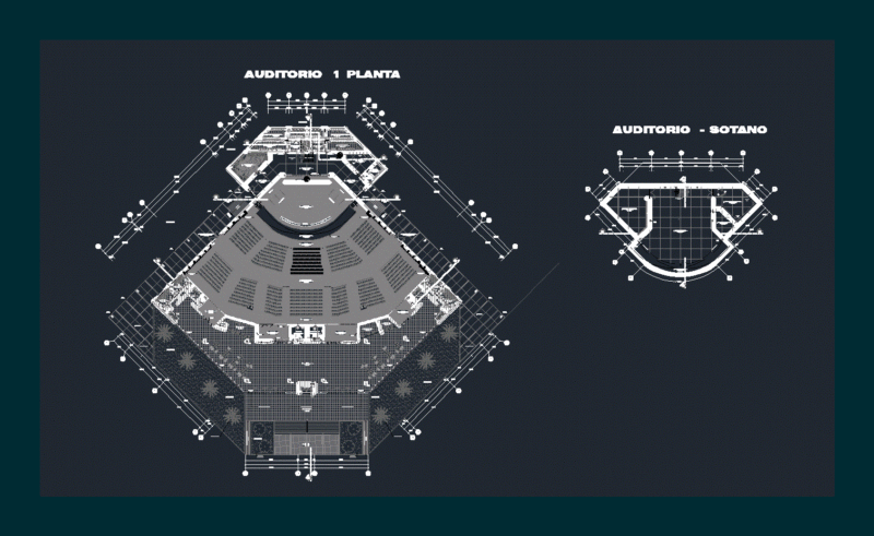 College Auditorium DWG Block for AutoCAD