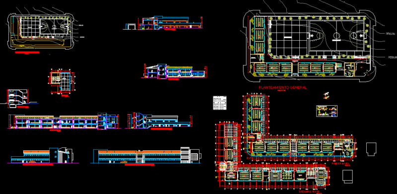 College DWG Block for AutoCAD