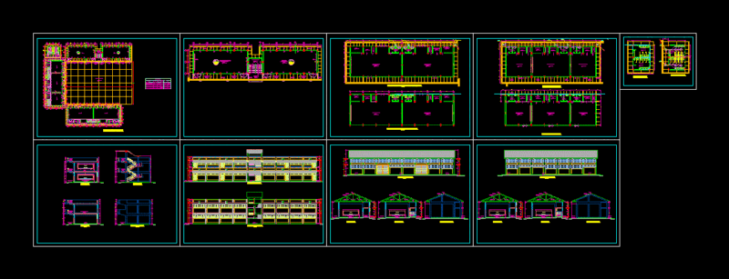 College DWG Block for AutoCAD