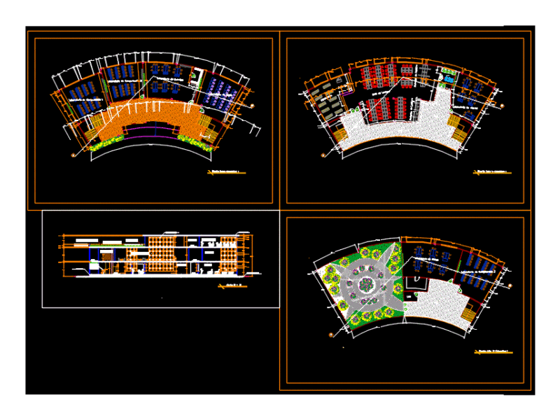 College DWG Block for AutoCAD