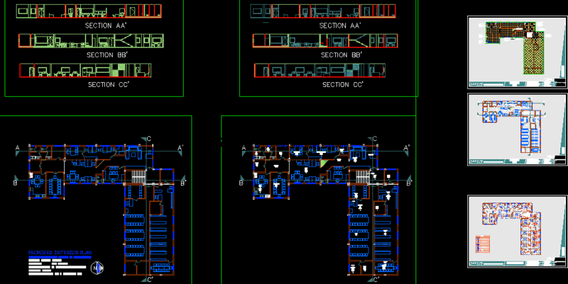College Interior DWG Block for AutoCAD