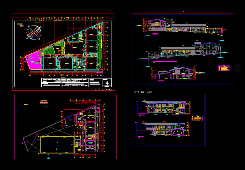 College Pomares DWG Block for AutoCAD