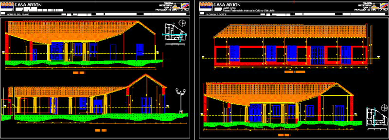 Colonial Architecture DWG Block for AutoCAD