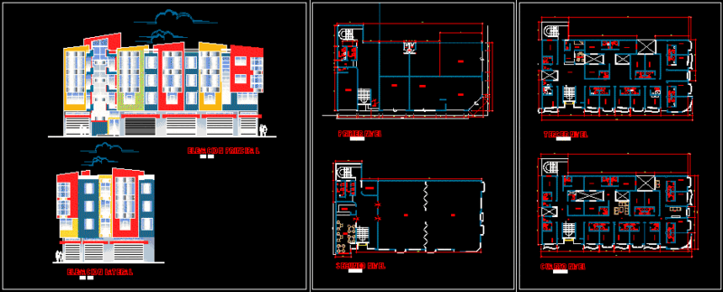 Commerce Building – Lodging DWG Full Project for AutoCAD