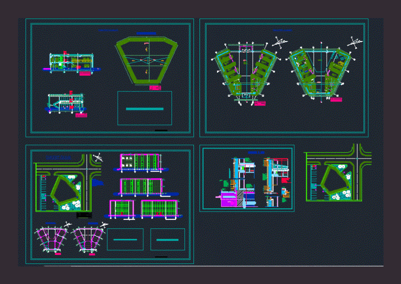 Commerce Store DWG Section for AutoCAD