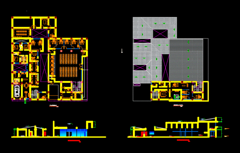 Commercial Bank DWG Block for AutoCAD