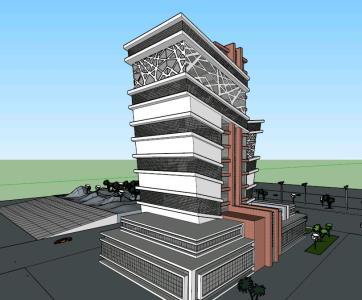 Commercial Building 3D SKP Full Project for SketchUp • Designs CAD