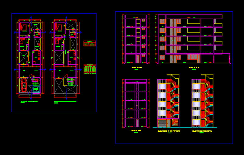 Commercial Building DWG Block for AutoCAD