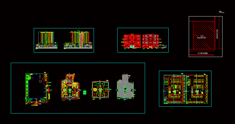 Commercial Building DWG Block for AutoCAD