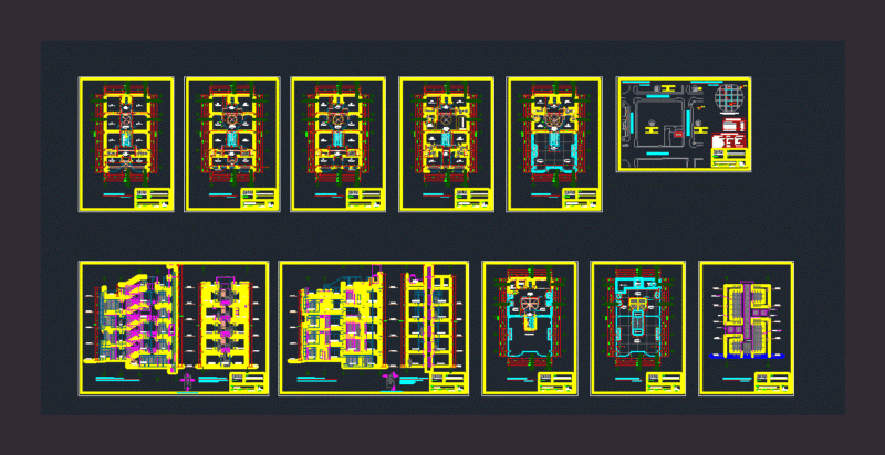 Commercial Building DWG Block for AutoCAD