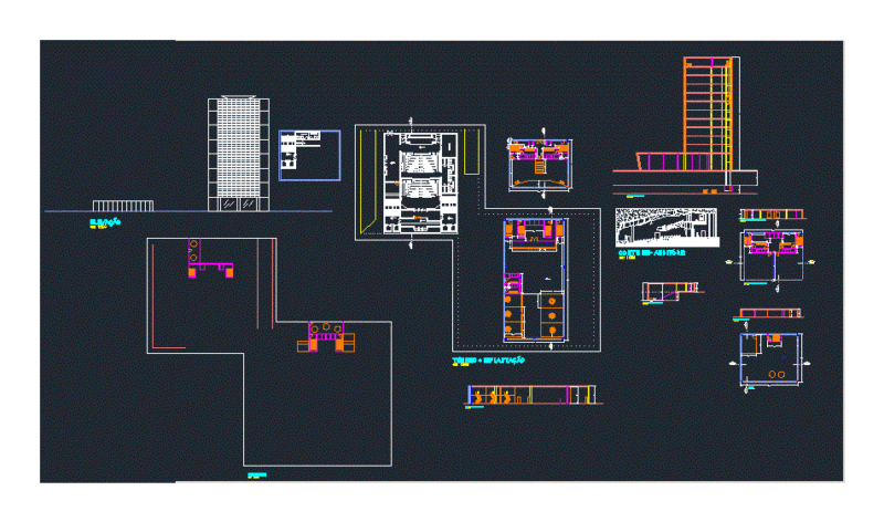 Commercial Building With DWG Block for AutoCAD