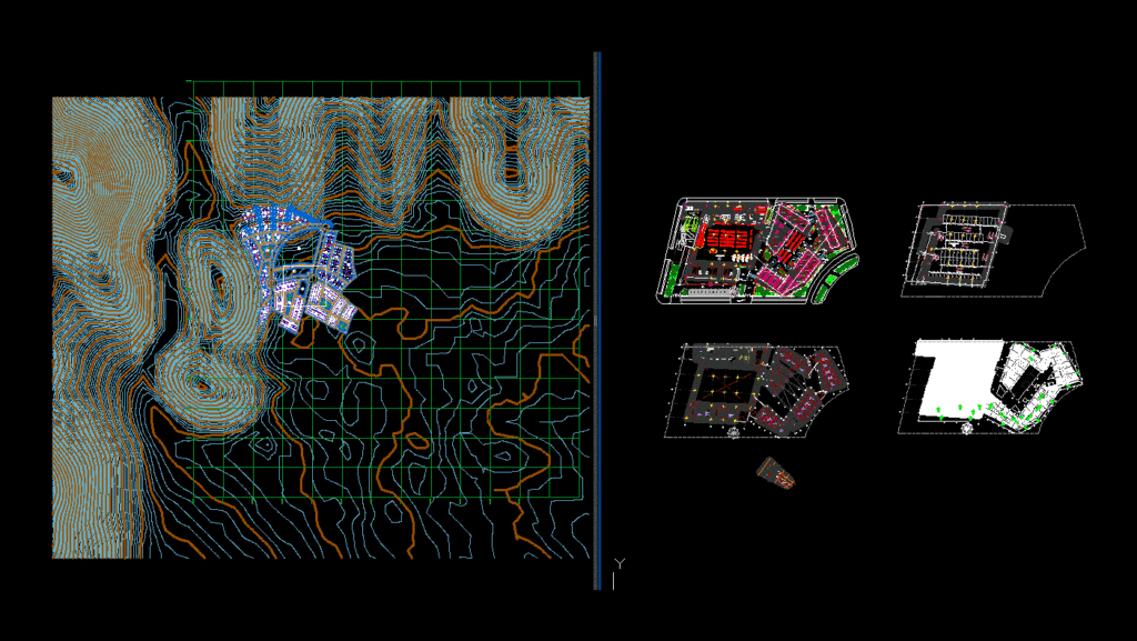Commercial Center DWG Block for AutoCAD