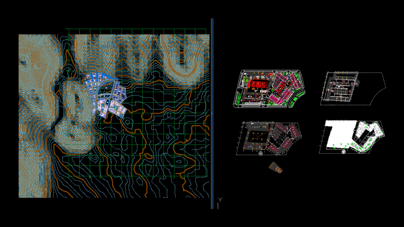 Commercial Center DWG Block for AutoCAD