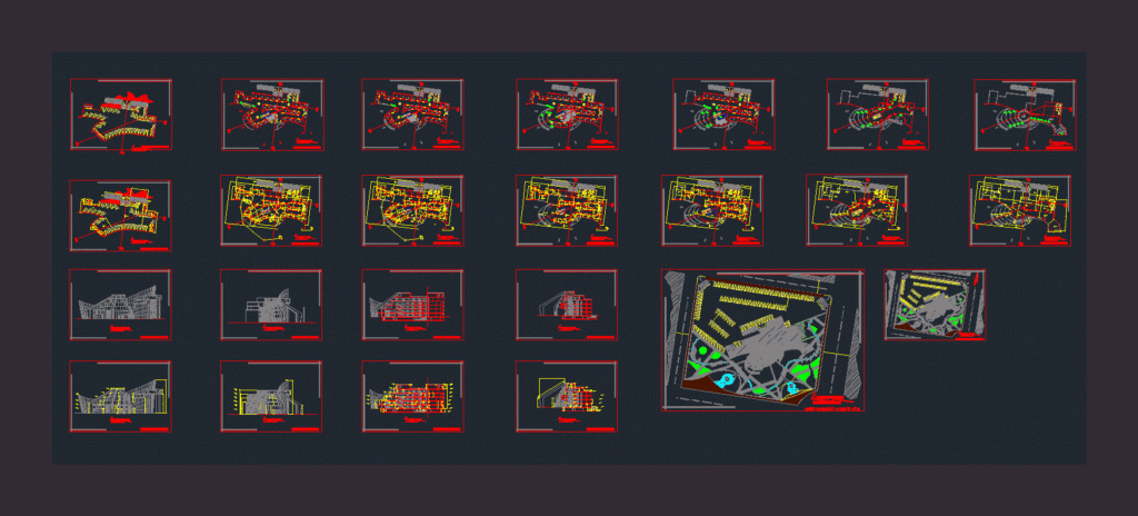 Commercial Center DWG Full Project for AutoCAD