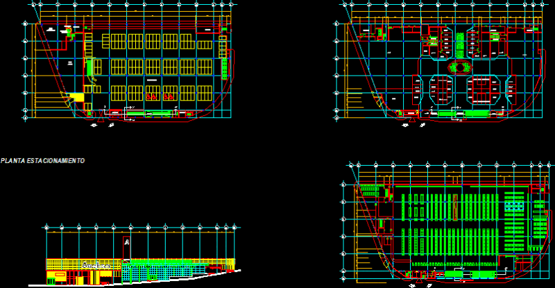 Commercial Center DWG Section for AutoCAD