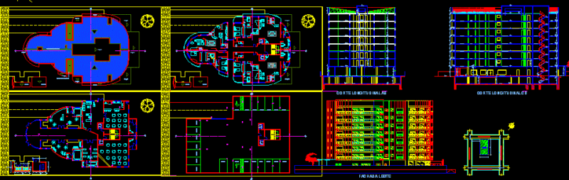 Commercial Center DWG Section for AutoCAD