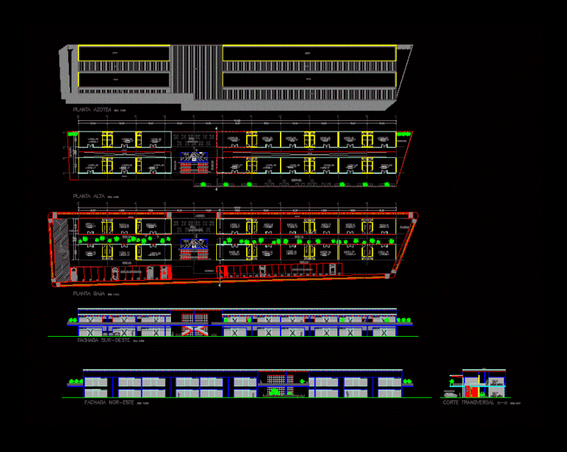 Commercial Plaza DWG Block for AutoCAD