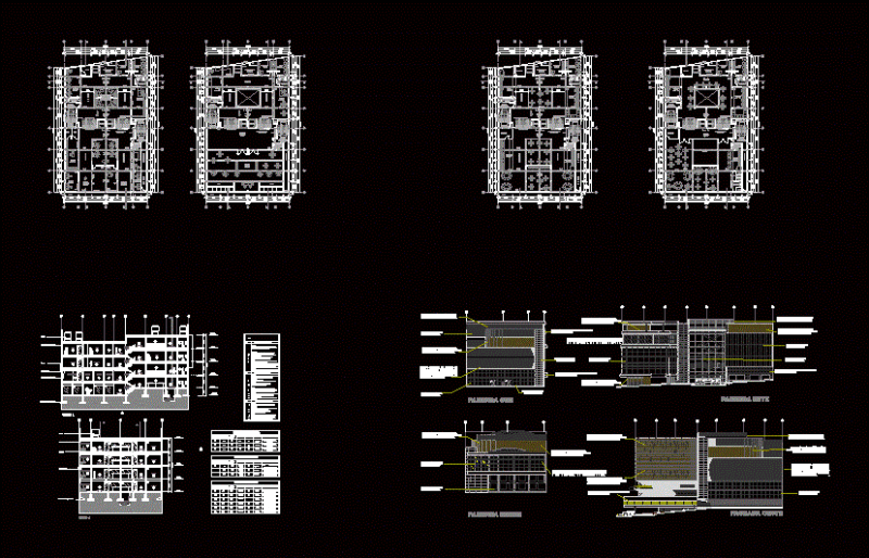 Commercial Plaza DWG Section for AutoCAD