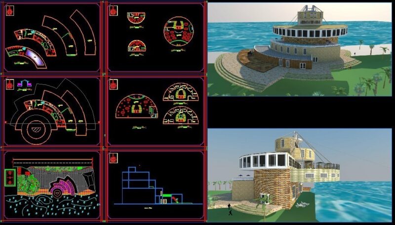 Commercial Recreation DWG Block for AutoCAD