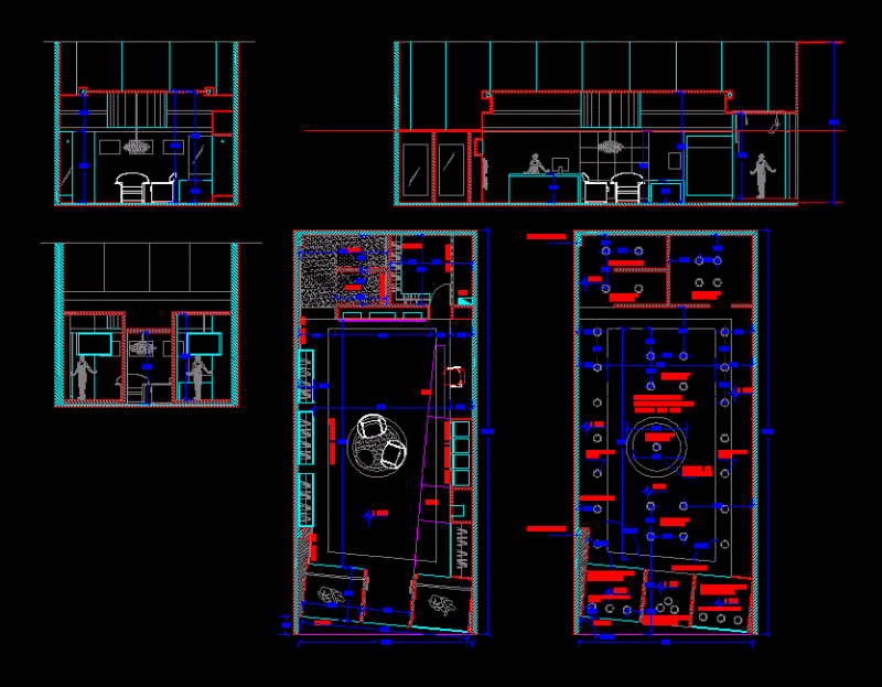 Commercial Space DWG Block for AutoCAD