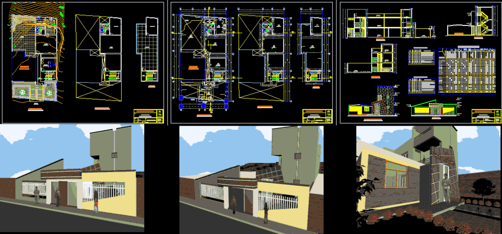 Communal Center 3D DWG Section for AutoCAD
