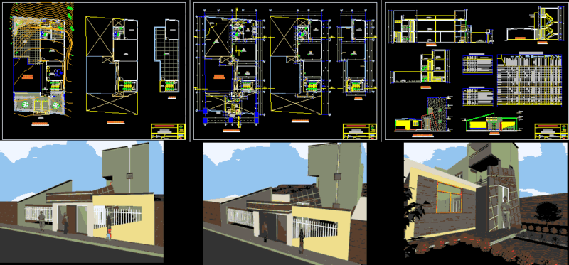 Communal Center 3D DWG Section for AutoCAD