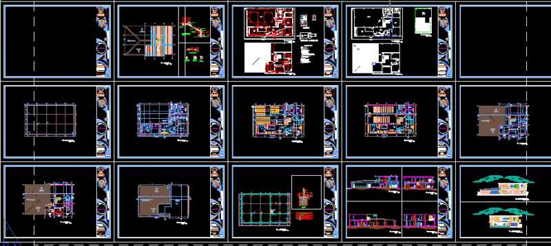 Communal House DWG Section for AutoCAD