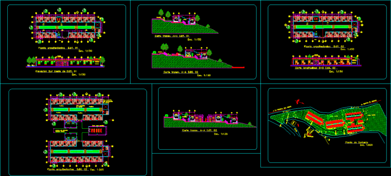 Community Center DWG Block for AutoCAD