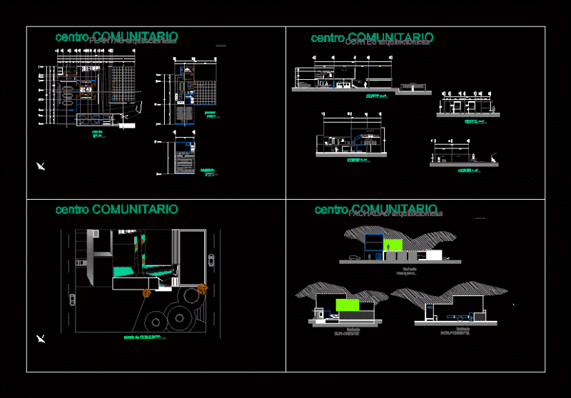 Community Center DWG Full Project for AutoCAD
