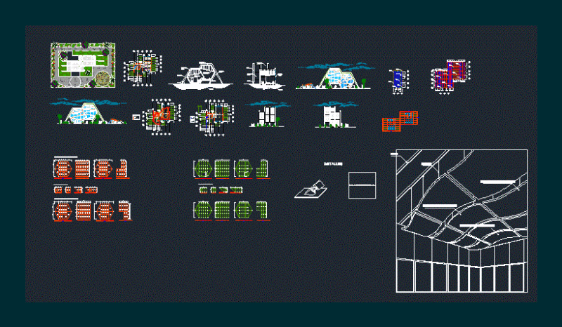 Community Center DWG Plan for AutoCAD