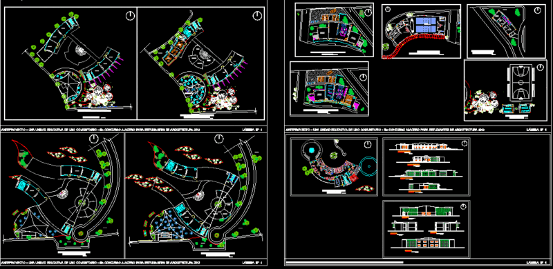 Community College Campus DWG Block for AutoCAD