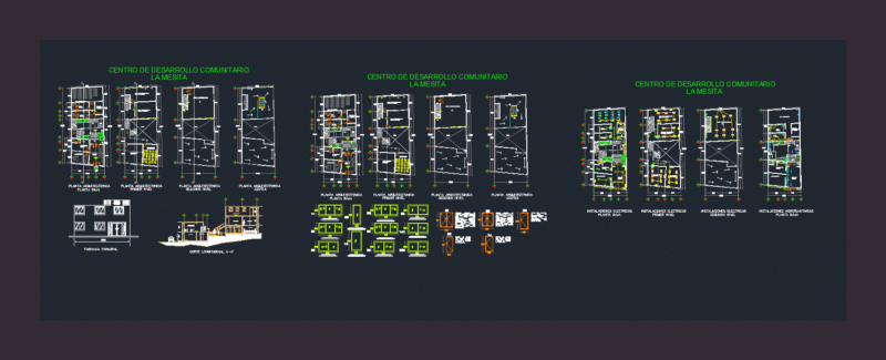 Community Development Center DWG Block for AutoCAD