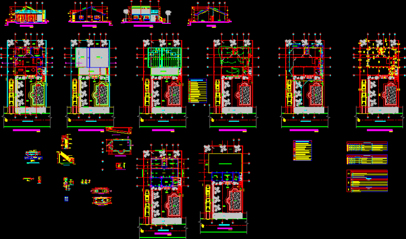 Resort on the Beach 2D DWG Design Section for AutoCAD