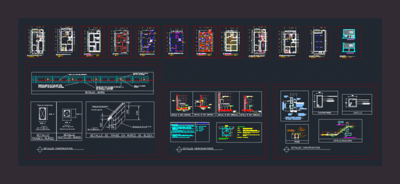 Complete Bedroom Floorplans DWG Plan for AutoCAD