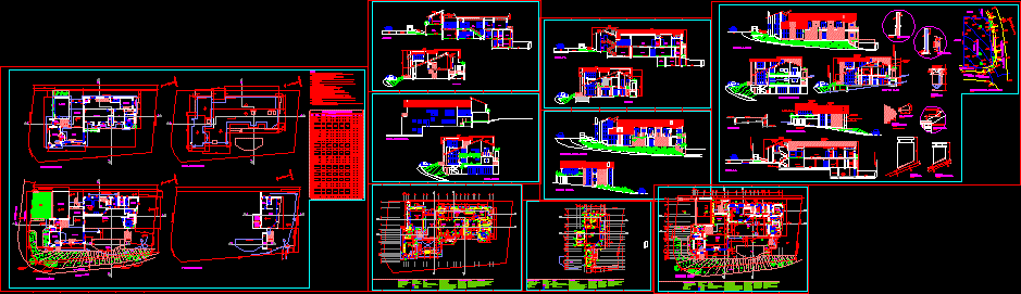 Complete Residence DWG Section for AutoCAD • Designs CAD