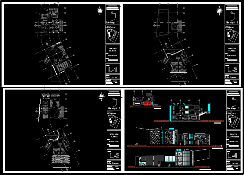 Comunal Library DWG Block for AutoCAD