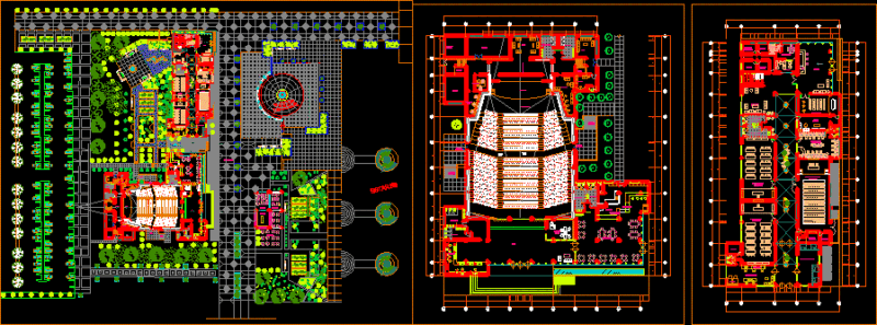 Concert Hall – DWG Block for AutoCAD