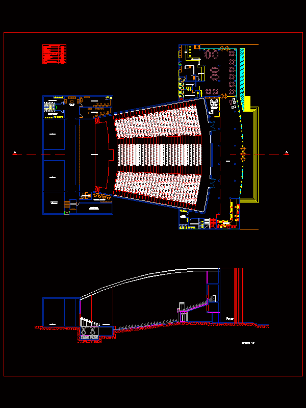 Concert Hall DWG Section for AutoCAD â€¢ Designs CAD