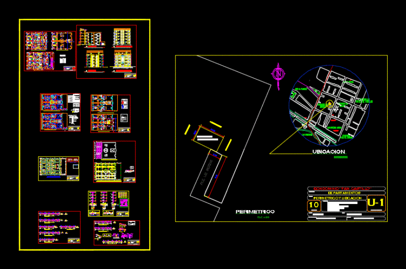 Condominium 4 Levels DWG Detail for AutoCAD