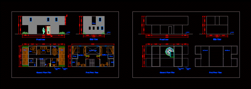 Container House DWG Block for AutoCAD