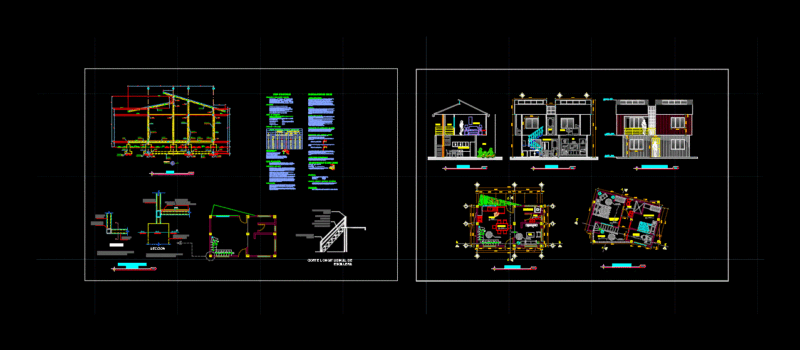 Container Housing DWG Section for AutoCAD