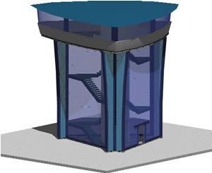 Control Tower 3D DWG Model for AutoCAD
