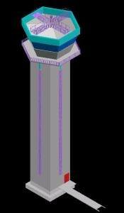 Control Tower DWG Block for AutoCAD