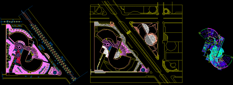 Convention Center DWG Block for AutoCAD