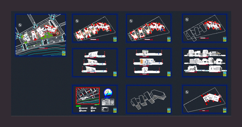 Convention Center DWG Block for AutoCAD