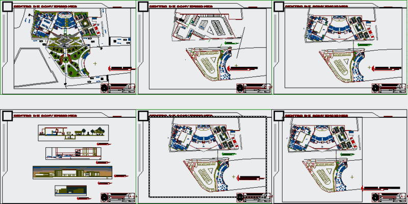 Convention Center DWG Block for AutoCAD