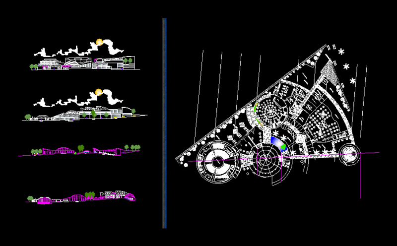Convention Center DWG Plan for AutoCAD